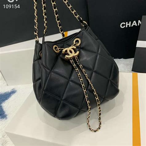 black chanel canvas bag|chanel canvas bag drawstring.